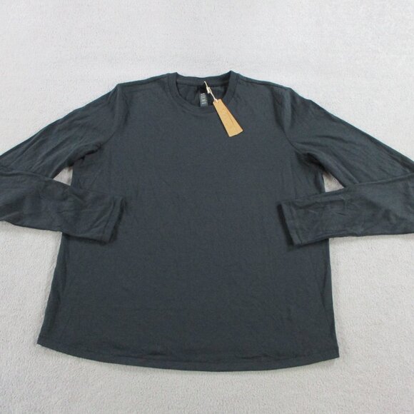 SKIMS Relaxed Long Sleeve T Shirt Womens Medium Onyx Black Crewneck Casual NWT - Picture 2 of 9
